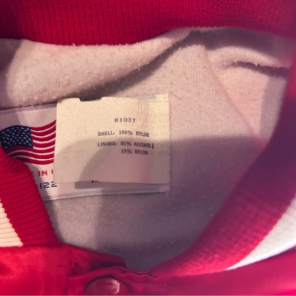 Vintage 80s Satin Bomber Jacket | Tiger Electrolux M - Picture 9 of 10